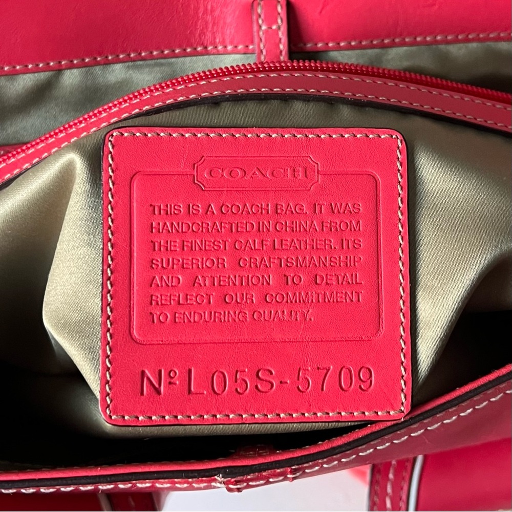 Coach Limited Edition 2006 Daphne Top Handle Satchel - Watermelon Leather - Picture 16 of 16